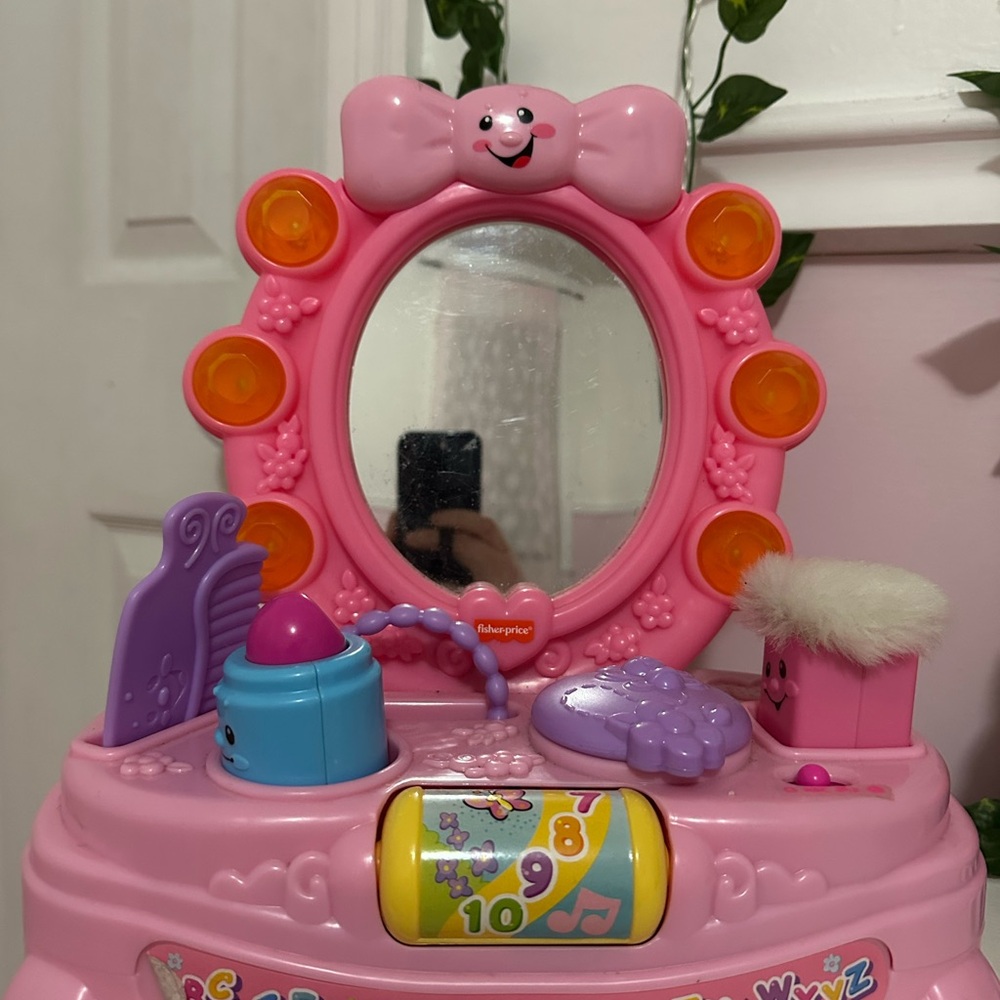 SOLD Fisher-Price Pink and Orange Vanity Set